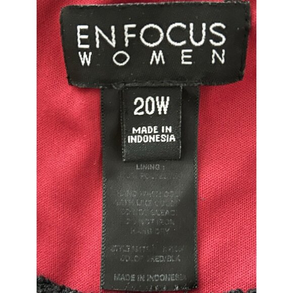 ENFOCUS Women Black & Red Bodycon Dress Size 20W - Picture 9 of 12